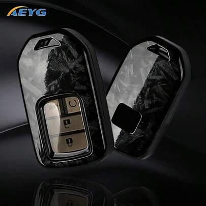 Ốp bảo vệ chìa khóa xe hơi kiểu sợi carbon bằng nhựa ABS cho CRV CR-V, Civic, Accord, HR-V HRV, City, Odyssey, XR-V. Phụ kiện điều khiển từ xa không cần chìa khóa.