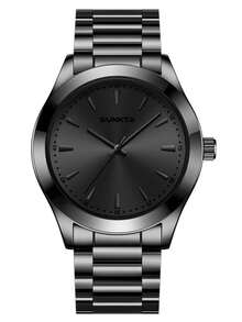 LIGE Men's Fashion Luxury Brand Watch Stainless Steel Strap Quartz Watch Minimalist And Elegant Water-Resistant For Daily Wear Men's Watch - Black - View 13