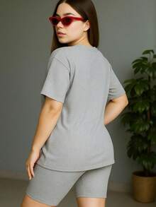 Women Two-Piece Outfits - Light Grey - View 4