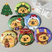 Carpe Diem 闪亮双闪 58mm 徽章，可爱卡通锡合金胸针，收藏礼品 - 彩色 - 查看 4