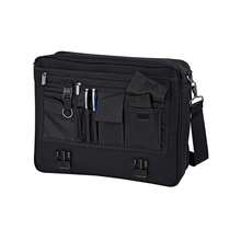 Quadra Portfolio Briefcase Bag - 12 Litres (Pack Of 2) (Black) - 100% Polyester - (BC4260) - Rectangle - View 1
