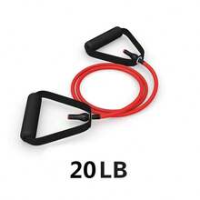 5级阻力带带手柄，力量训练管，瑜伽拉绳，健身房健身弹力带 - 彩色 - 查看 12