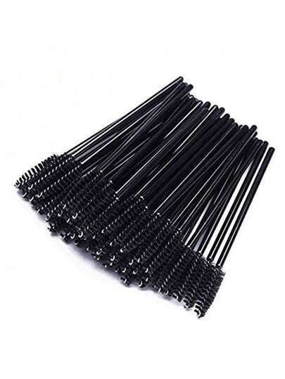 300/100/50/1 Disposable Bobbin Eye Black Mascara Stick Brush Suitable For Eyelash Extension, Eyebrows And Makeup Color