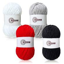 4pcs 2mm Diameter Polyester Chenille Yarn, Soft Material Suitable For Crocheting/Knitting Scarves, Hats, Handbags And Other DIY Crafts - 4pcs - View 18