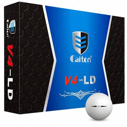  Pelotas de golf Caiton Extreme Distance (disponibles en paquetes de 12/6/3 piezas), construcción de cuatro capas, material premium de salina, núcleo blando para respuesta rápida, cubierta receptiva, diseño aerodinámico innovador, adecuado para jugadores de todos los niveles, el regalo de golf perfecto.