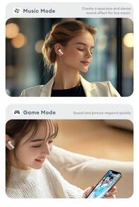 Lenovo 联想LP5 Pro无线蓝牙5.4耳机，HiFi立体声，游戏/音乐双模式，带麦克风，2026新款联想Thinkplus蓝牙耳机 - 鐵灰色 - 查看 6