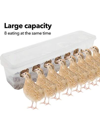 1pc Automatic Bird Feeder With 8 Feeding Ports, Suitable For Sparrows, Quails, Pigeons, Chicks, Ducks And Other Small To Large Birds, Waste-Proof And Mess-Free, Can Be Hung Indoors/Outdoors Or Placed On The Ground, Easy To Clean And Refill, Ideal Gift For Bird Lovers, Nature Enthusiasts, Father's Day, Mother's Day, Birthday, Thanksgiving, Christmas