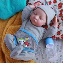 18-Inch Reborn Doll, Lifelike Baby Doll, Reborn Babies, Realistic Dolls, Soft Cotton Body, Looks Like A Real Baby (Boys With Closed Eyes) - 彩色 - 查看 5