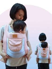 1PC Baby Carrier Wrap, Summer Breathable Baby Carrier, Baby Carriers Newborn To Toddler,Cozy Baby Holder Carrier Lightweight,Adjustable Baby Carriers Support For Infant Girl And Boy,Front Back All Positions,Shower Gift - 網款 - 查看 10