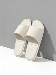 简约风格拖鞋（男女皆宜） - 防滑轻便室内拖鞋，配有柔软厚实的鞋垫 | 四季皆宜的室内/室外露趾拖鞋，适用于浴室、水疗中心、酒店、卧室和海滩 | 防水设计，易于清洁，男女通用的舒适拖鞋 - 现代居家和旅行必备 - 米色 - 查看 7