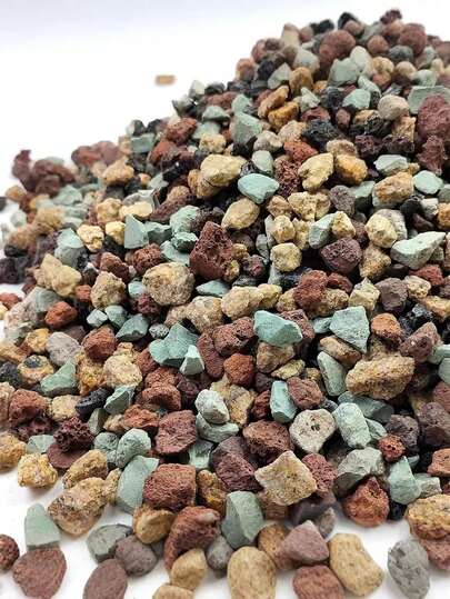 500g/1000g Vibrant Iridescent Stone Mix - 0.4-0.6cm Mixed Color Gravel, Lava Rock For Succulent & Flower Bedding, Outdoor Decor, Aquarium Landscaping