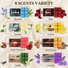 8种不同香味的蜡烛块（3盎司），适用于各种蜡烛加热器的蜡烛块，植物精油香味蜡烛块，大豆蜡烛块，适用于蜡烛加热器 - 彩色 - 查看 22