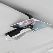 4 piezas Soporte para gafas de sol de visera de coche - Gancho para gafas con ranura para tarjeta/boleto, Almacenamiento universal para gafas, boleto de estacionamiento y documentos, Accesorio perfecto para el interior del automóvil - A - Ver 5