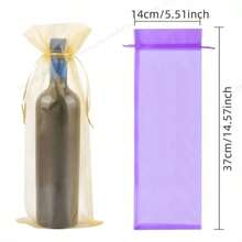 10 Túi đựng rượu bằng vải gạc trắng, túi quà tặng rượu bằng lưới trong suốt, túi bọc chai, túi dây rút kiểu váy Giáng sinh, hộp bảo vệ rượu khi đi du lịch, hộp đựng chai rượu chống rò rỉ, hộp đựng chai rượu an toàn, bảo vệ chai rượu khi đi du lịch bằng ô tô, túi bảo vệ hành lý. - Xem 4