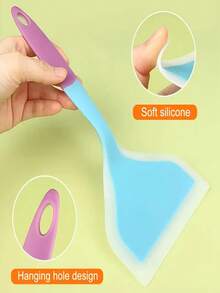 1/2个硅胶玉子烧锅铲，不粘煎蛋饼翻面铲 - 彩色 - 查看 5