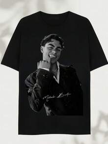 2026: Malachi Barton Printed T-Shirt For Men - Made Of Pure Cotton, It's Soft And Breathable, Suitable For Both Men And Women. It's A Casual Shirt Suitable For All Seasons And A Stylish Souvenir. It's Perfect For Everyday Wear, Urban Fashion Enthusiasts, And Music Lovers. - 黑色 - 查看 6