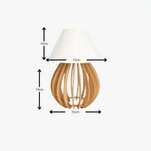 Wooden Table Lamp, Bedroom Decoration, Bedside Lamp - 1 unidade - 查看 2
