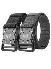Versatile Men's Tactical Belts - Durable, Adjustable Quick Release Buckle Design-For Outdoor Sports Enthusiasts,Pair With Pants Jeans,For Men Women - Black - View 1