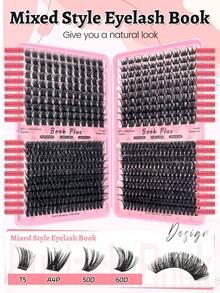 640PCS Fluffy Eyelash Clusters, 4 Syles Mixed,9-16mm, Individual Lashes, Thick Cluster Eyelash Extensions, D Curl, Suitable For Makeup, Eyelash Extension, DIY Lashes, DIY Eyelash Extension At Home - Xem 3
