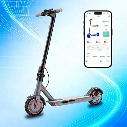 350W Adult Electric Folding Scooter, Equipped With A 36V/10.5Ah Battery And 8.5-Inch  Honeycomb Tires. It Boasts A Maximum Speed Of 25 Km/H And A Cruising Range Of 25 Miles, With A Maximum Load Capacity Of 120 Kg. Featured With APP Control Function, It Is Suitable For Users Aged 15 To 65 And Makes An Ideal Gift For Birthdays Or Festivals.