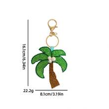 New Handmade Beaded Starfish & Coconut Tree Keychain Pendant, Bag Charm, Unisex, Durable - Perfect Gift For Travel And Daily Wear - Multicolor - View 10