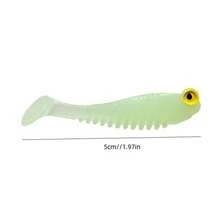 Mồi mềm 5cm/1.97in, Mồi câu cá phát sáng trong bóng tối, Mồi cá đuôi chữ T sống động như thật, Mồi sinh học, Mồi mềm thân mềm, Dụng cụ câu cá, Người đam mê câu cá, Quà tặng Phục sinh, Mùa xuân, Mùa hè, Quà sinh nhật - Nhiều màu - Xem 3