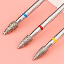 1/3pcs Cone Diamond Nail Drill Bits Pro Cuticle Clean Bit For Nail Drill Dead Skin Cuticle Cleaner Nail Tool - Multicolor - View 5