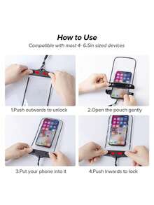 IPX8 Waterproof Phone Pouch With Lanyard, Universal Underwater Dry Bag For Beach & Pool - Multicolor - View 5