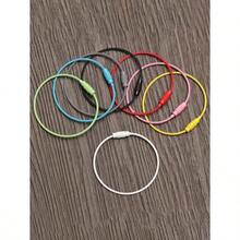 5pcs Creative Colored Stainless Steel Keychains, Car Key Rings, Key Holders, Diy Jewelry Making Wire Pendants, Random Color Delivery - Add Some Colors To Your Keys! Casual Car Accessories Bag Charm School Cute Goth Y2k - 彩色 - 查看 4