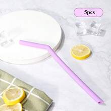 Ống hút silicon nhiều màu sắc, có thể tái sử dụng, chống trầy xước và chịu nhiệt, thích hợp cho cốc trà sữa trân châu và các loại đồ uống khác. - Nhiều màu - Xem 18