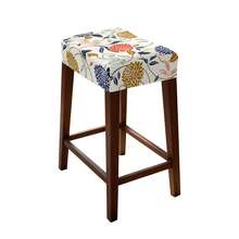 1/2/4/6pcs Stretch Printed Bar Stool Chair Covers, Washable, Suitable For Living Room, Bedroom, Vanity Chair, Coffee Table Chairs - one-size - View 25