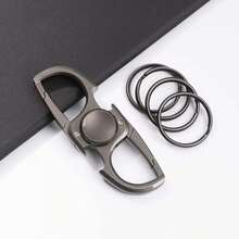 Men's Zinc Alloy Keychain Bottle Opener Rotating Pressure Relief Key Chain - A - View 6