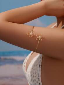 1 buah Gelang Lengan Musim Panas Terbaru, Cocok Dipakai Saat Liburan di Pantai, Hari Ibu, Hari Thanksgiving, Hari St. Patrick - Emas - View 3