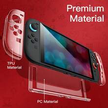 Clear Dockable Case For N2 Switch 2 (2025) 7.9", Slim Protective Cover With Soft TPU Grip & Hard PC Back, Joy-Con Detachable, Anti-Scratch - View 5