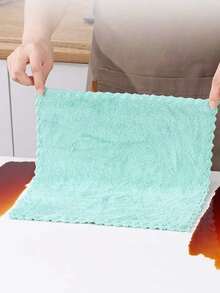 10pcs Thick Kitchen Cleaning Towels/ Dish Cloths, Assorted Colors, Bamboo Fiber, Highly Absorbent, Non-Linting, Non-Stick Oil, 9.8"*9.8", Not Support Machine Washing,Kitchen,Bathroom,Home,Household Supplies - 多色的 - 查看 4