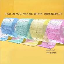 1/4 Roll Practical Colorful Nano Double-Sided Tape, Multi-Purpose, Suitable For Home, Office And Classroom, With Glitter - Strong Adhesion, Durable Decorative Stickers, Suitable For School Decoration, DIY Decoration, Scrapbooking - Multicolor - View 4