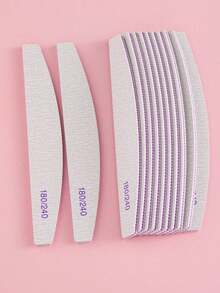 100/180 Grit Double-Sided Nail File, Professional Nail Care Tool For Acrylic And Gel Manicure - Multicolor - View 4