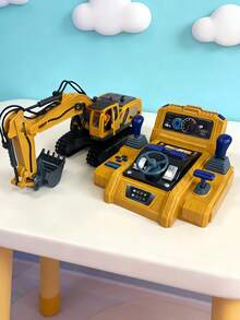 Remote Control Excavator Simulation Engineering Toy, Metal Bucket Rotatable, With Lights And Sound Effects, Educational Toy, Children's Simulation Toy, Children's Engineering Toy Model, Simulation Educational Toy, Perfect Birthday Gift Children's Toy Boys Girls Toy - Multicolor - View 12