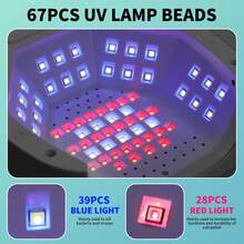 LIMEGIRL SUN C20 PLUS UV LED Nail Lamp With 67pcs Dual-Color LED Beads (Blue & Red), Gel Nail Dryer With Infrared Sensor, Detachable Base, 4 Timer Settings For Manicure And Pedicure - View 4