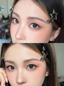 80pcs Transparent Fox-Inspired Segmented False Eyelashes, Natural Look Foxy Eye Elongating Lashes, Mink Lash Effect - View 3