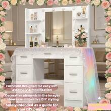 Vanities & Vanity Benches - White - View 4