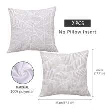 Bộ 2 vỏ gối in họa tiết hình học màu be, kích thước 17.7*17.7in (45*45cm), in một mặt, làm từ polyester, họa tiết lượn sóng trừu tượng, thích hợp trang trí ghế sofa, phòng khách, phòng ngủ, xe hơi, văn phòng, khách sạn, Airbnb, là món quà hoàn hảo cho gia đình và bạn bè. - Nhiều màu - Xem 10