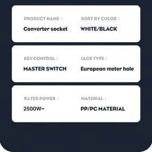 Durable 2/ 3 / 4 Plugs EU Plug Outlet Type-C Ports Universal Wall Power Wall Mounted Adapter Home Offices - EU E Type Plug(220-240V) - View 11