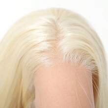 13x4 Inch Curly Wavy Golden & Platinum Blonde Lace Front Wig, Women Cosplay Synthetic Heat Resistant Replacement Wig With Middle Part Wavy Style, 71.12cm - Gold - View 6