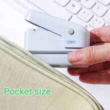 Mini 6 Hole Paper Punch, 10 Sheet Paper Capacity,5.5mm Hole Diameter,Handheld Circle Punch Puncher, Round Hole Paper Puncher For A4 A5 B5 Notebook Scrapbook Diary Planner,For Office&School Use - A - View 5