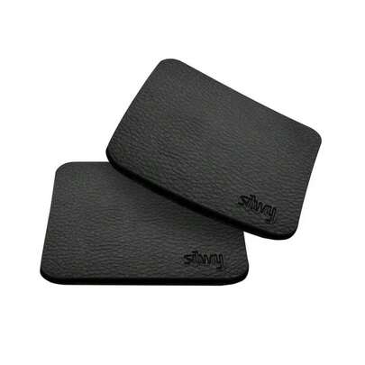 Silwy Blk Square Metal Nano-Gel Pads (Coasters) For Magnetic Gles - 2 Pk