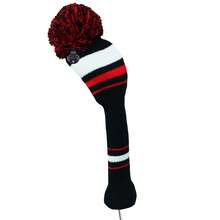 FINGER TEN Pom Golf Head Covers 1 Pack For Driver Fairway Hybrid, Stylish Colors Options Pom Stripes Pattern With Long Neck Design & Interchangeable Number Tag For Easy To Identify - Red - View 8