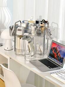 Acrylic Mobile Storage Rack, Multi-Layer Snack/Fruit/Vegetable Basket, Movable Kitchen Shelf - Multicolor - View 3