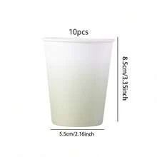 10/20/40/60pcs Gradient Green Macaron Paper Cups, Soft Minimalist , Suitable For Easter Brunch, Spring Picnic, Wedding Party, Afternoon Tea With Friends, Daily Use, Multi-Pack Party Supplies - Green - View 10