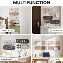 可重复使用的毛毡公告板，带网格框架 – 无需钉子，可拆卸照片墙，粘性墙面公告板，适用于办公室和教室，易于粘贴照片和便条展示 - 長條 - 查看 8
